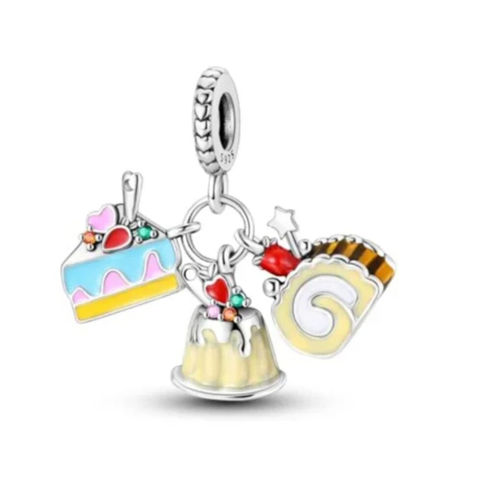 Cakes 925S Charm Compatible with Pandora Bracelet